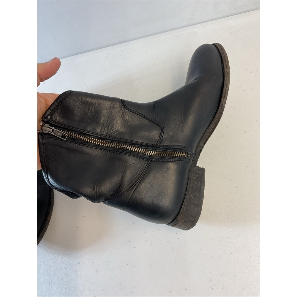 Frye Melissa Button Short Zipper Black Boots Size 8B Grunge Y2k Moto - Picture 7 of 14